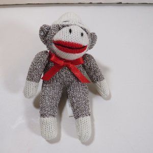 Sock Monkey 5.5" tall Soft squishable stuffed animal with flexible arms